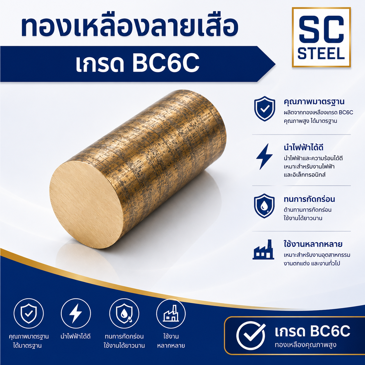 สินค้าที่เกี่ยวข้อง: ทองเหลืองลายเสือ