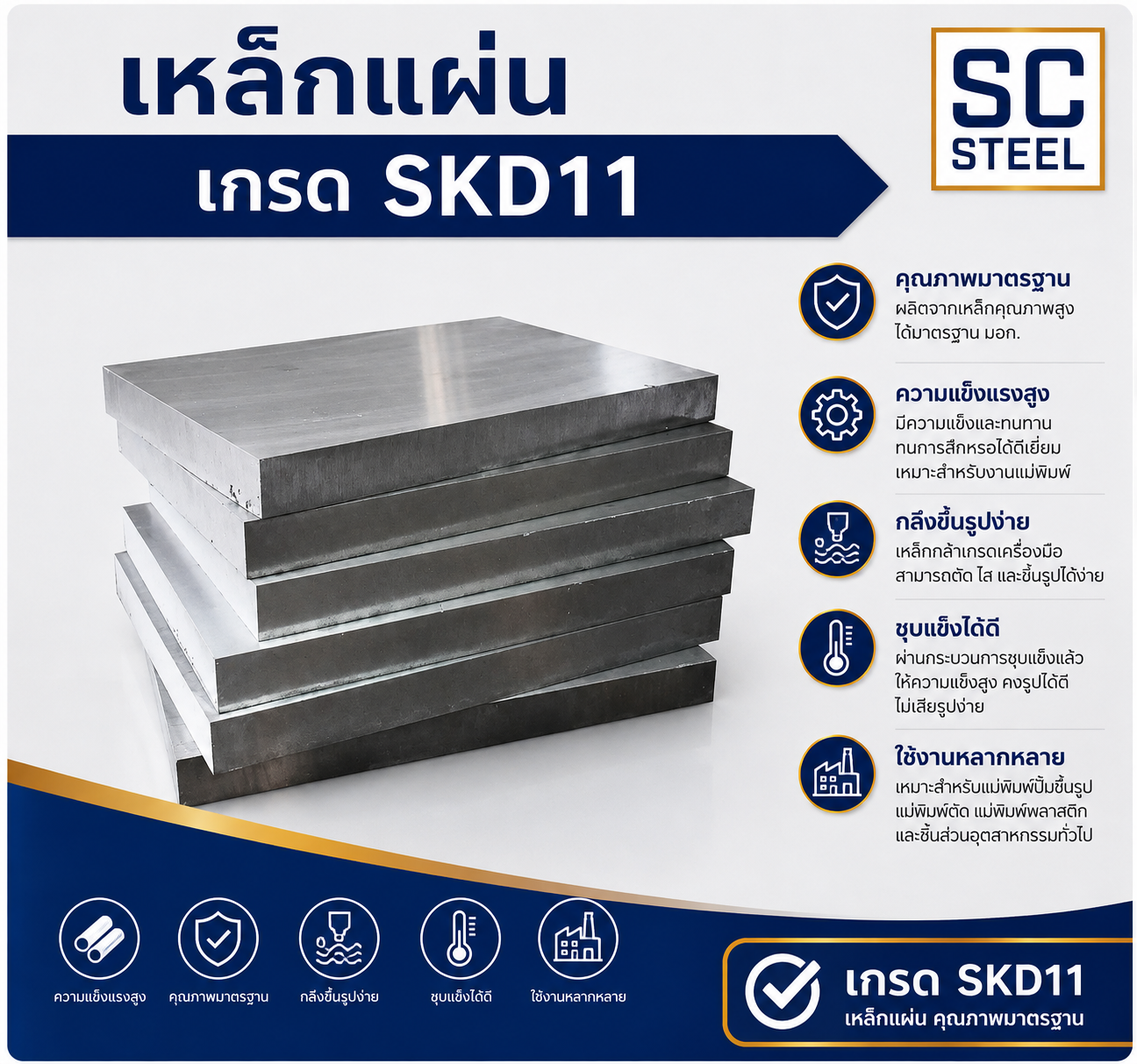 เหล็กแผ่น SKD11